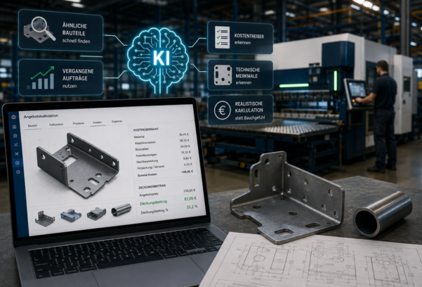 KI in der Angebotskalkulation: Hype oder echter Nutzen für Metallfertiger? - Kemeta Software KI in der Angebotskalkulation: Hype oder echter Nutzen für Metallfertiger?